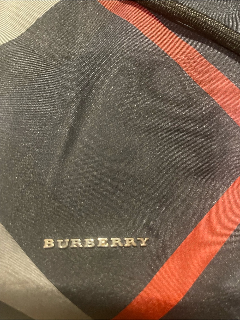 Authentic Burberry Navy Check Drawstring Backpack - Picture 7 of 7